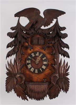 Schwarzwälder Kuckucksuhr "Kuckuck und Wachtel" - Antiques