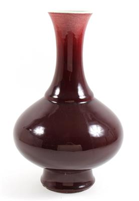 Vase mit kupferroter Glasur, - Antiquitäten