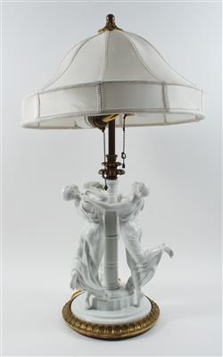 Karl Himmelstoß(Breslau 1878-1967 München), Tischlampe mit Mädchenreigen, - Antiquariato