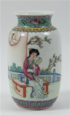 Famille rose Vase, - Antiquariato