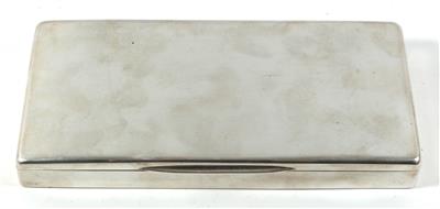 Italienische Silber Deckeldose mit Holzboden, - Antiques