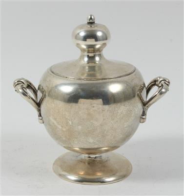 Wiener Silber Deckelgfäß mit Innenvergoldung, - Antiquitäten