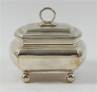 Deutsche Silber Zuckerdose mit Innenvergoldung, - Antiques