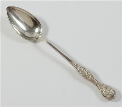 6 Wiener Biedermeier Silberkaffeelöffel von 1844, - Antiquariato