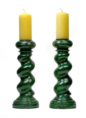 1 Paar Säulen als Kerzenständer, - Sommerauktion - Antiquitäten