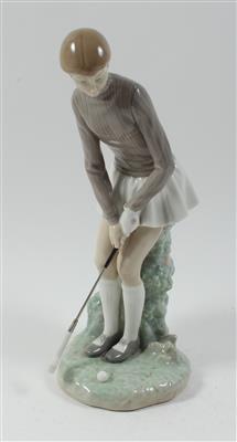 Golfspielerin, - Sommerauktion - Antiquitäten
