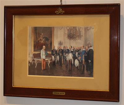 Kaiser Franz Jospeh I. mit den deutsches Bundesfürsten, - Sommerauktion - Antiquitäten