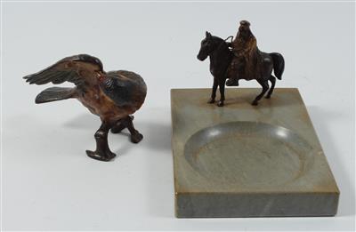 Orientale zu Pferd auf Steinschale, Vogel - Summer-auction