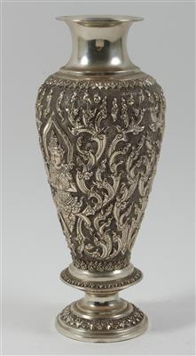 Siamesische Silber Vase, - Sommerauktion - Antiquitäten