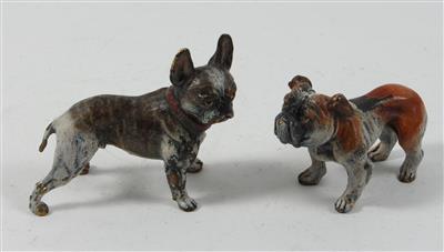 Englische und französische Bulldogge - Sommerauktion - Antiquitäten