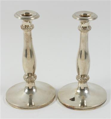 Paar Silber Kerzenleuchter von 1834, - Summer-auction