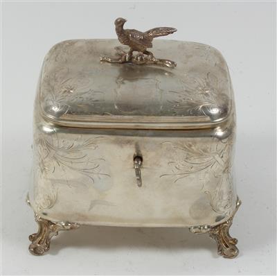 Wiener Silber Zuckerdose mit Innenvergoldung, - Sommerauktion - Antiquitäten