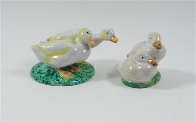 Zwei Entenpaare, - Sommerauktion - Antiquitäten