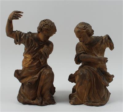 Paar kniende Engel, - Sommerauktion - Antiquitäten