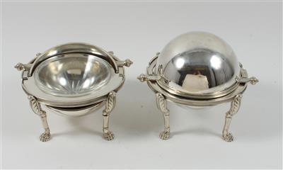 Paar Wiener Silber Kaviarschalen, - Summer-auction