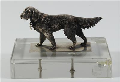 Wiener Silber Setter auf Glassosckel, - Summer-auction