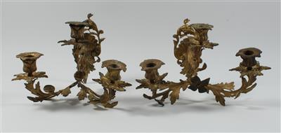 1 Paar dreiarmige Wandappliken - Sommerauktion - Antiquitäten