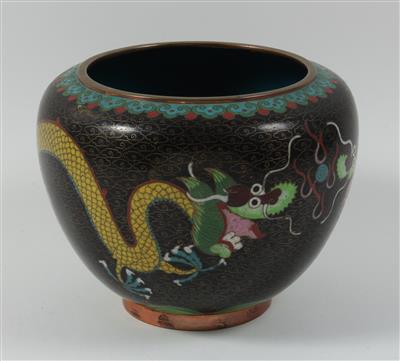 Cloisonné-Übertopf, - Sommerauktion - Antiquitäten