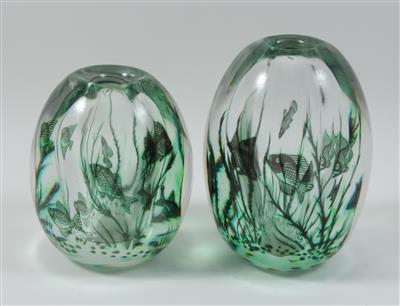 Edward Hald, Zwei "Fischgraal"-Vasen, - Sommerauktion - Antiquitäten