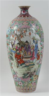 Famille rose Mille fleurs Vase, - Sommerauktion - Antiquitäten