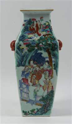 Famille rose Vase, - Sommerauktion - Antiquitäten