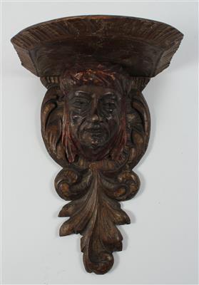 Konsole mit geschnitztem Kopf, - Sommerauktion - Antiquitäten