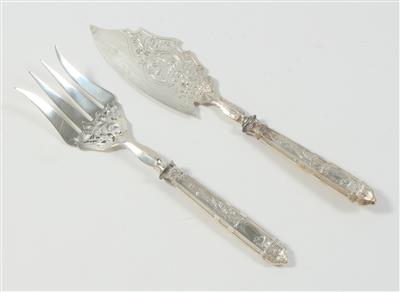 2 französische Silber Vorleger, - Summer-auction