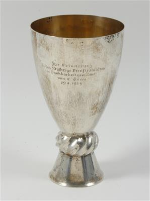 Wiener Silberpokal mit Innenvergoldung von J. C. Klinkosch, - Summer-auction