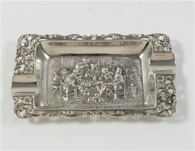 Holländischer Silber Ascher, - Antiquitäten