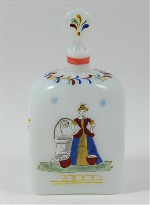 Schnapsflasche mit Stöpsel, - Antiquitäten