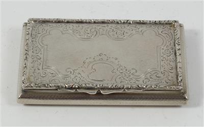 Wiener Silber Deckeldose mit Innenvergoldung von 1852, - Starožitnosti