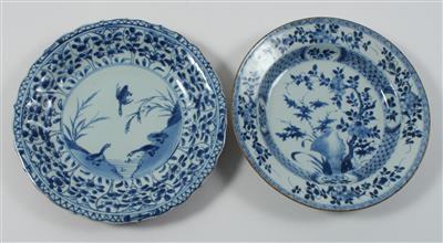 2 blau-weiße Teller, China, 18. Jh. - Antiquitäten