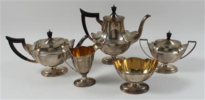 Birminghamer Silber Tee- und Kaffeegarnitur, - Antiquitäten