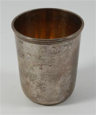 Wiener Silber Becher mit Innenvergoldung von 1858, - Antiquariato