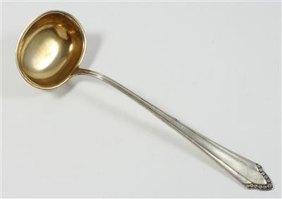 Deutscher Silber Suppenschöpfer mit Innenvergoldung, - Antiquariato