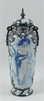 Jugendstil-Deckelvase, - Antiques