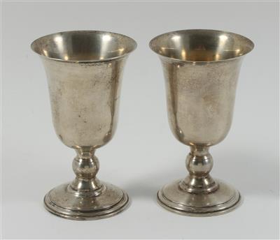 Paar Silber Becher, - Antiques