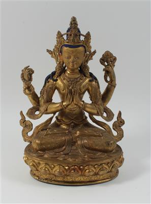 Sadaksharilokeshvara, Tibet, 1. Hälfte 20. Jh. - Antiquitäten