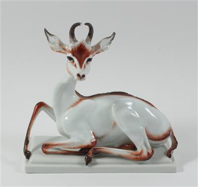 Paul Walther(1876 Meissen 1933), Gazelle, - Figurale Darstellungen