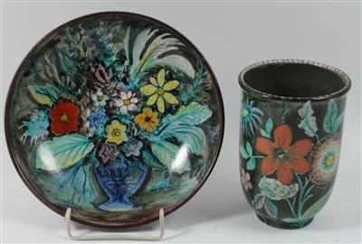 Vase, Teller, - Antiques