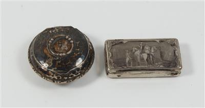 2 Silber Deckeldosen, - Antiques