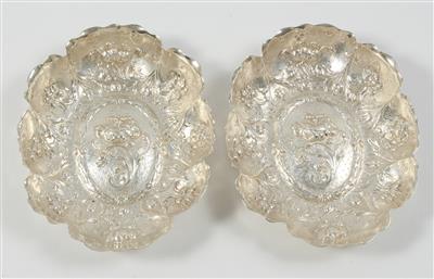 Paar Londoner Silber Schale, - Antiquariato