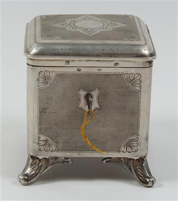 Prager Silber Zuckerdose mit Innenvergoldung, - Antiques