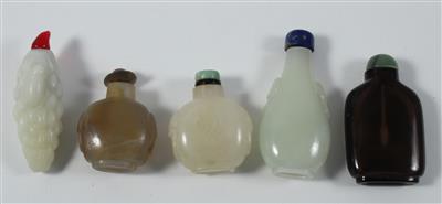 5 Snuffbottles, - Starožitnosti