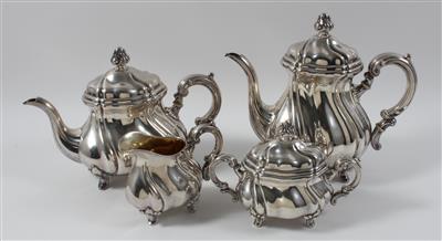 Deutsche Silber Tee- und Kaffeegarnitur, - Antiques