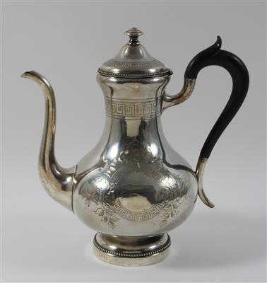 Französische Silber Kaffeekanne, - Antiquariato