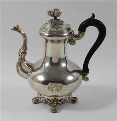 Französische Silber Kaffeekanne, - Antiquariato