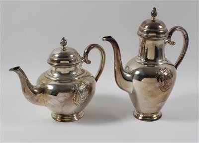 Kopenhagener Silber Tee- und Kaffeekanne, - Antiques