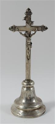 Prager Silber Kreuz mit Corpus Christi, - Ausgewählte Silberobjekte