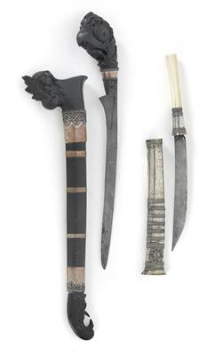 Konvolut (2 Stücke): Zwei Messer; Batak, Sumatra und Burma: - Antiquariato